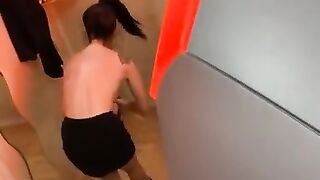 Teen tits ass voyeur cabin