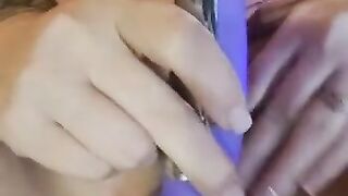 Pussy play with new toy