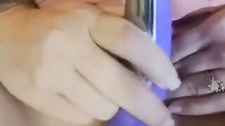 Pussy play with new toy