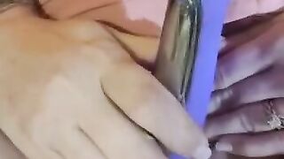 Pussy play with new toy