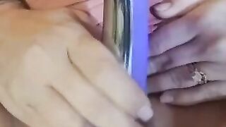 Pussy play with new toy