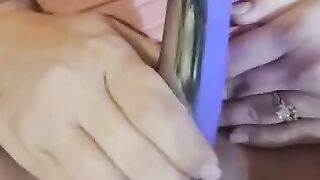 Pussy play with new toy