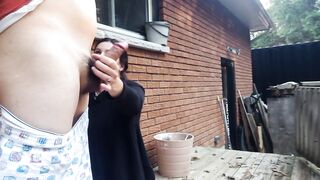 Wife Plays with Cock and Milks it for HOT Juicy CUM