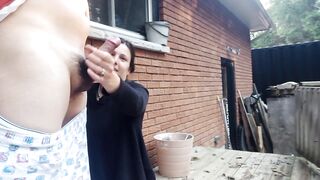 Wife Plays with Cock and Milks it for HOT Juicy CUM