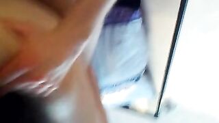 Cuckold husband licks wife pussy and lover cock during sex