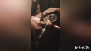 Busty Black Babe Gives Trigger Happy Lobadon Baby Oil Hand Job @ The Beach Front