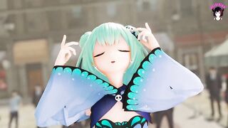 Rushia - Sexy Dance On Camera + Gradual Undressing (3D HENTAI)