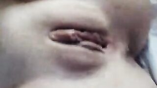 Unprofessional shooting. The girl takes a selfie while being fucked in the ass