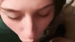 hot teen girl snuck me in her grandparents house to suck me off