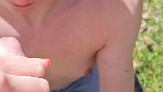 Quick blow job outside!