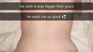 Snapchat: College slut records herself cheating with random guy