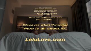 Big tits babe masturbates with big vibrator in NYC hotel room front & back edging orgasm - Lelu Love