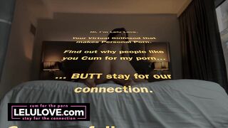 Big tits babe masturbates with big vibrator in NYC hotel room front & back edging orgasm - Lelu Love