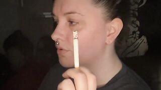 Bed time smoke sesh- full vid going on OF