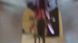 Pussy weights on pumped up pussy