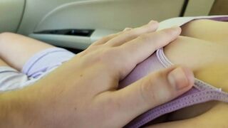 Masturbating with Hot Busty Babe in the Car