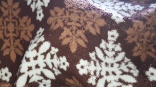 My shy slave girl licks and fucks my pussy in a mask and under a blanket - Lesbian_illusion