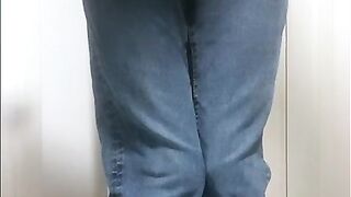 Boy pissing his jeans!