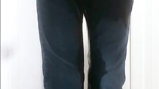 Boy pissing his jeans!
