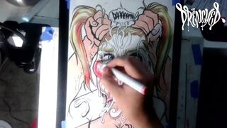 When She Manages to Fit Your Cock & Balls in Her Mouth at The Same Time - Cumshot Drawing Timelapse