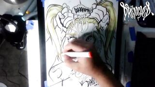 When She Manages to Fit Your Cock & Balls in Her Mouth at The Same Time - Cumshot Drawing Timelapse