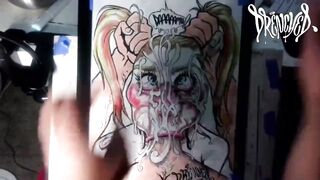 When She Manages to Fit Your Cock & Balls in Her Mouth at The Same Time - Cumshot Drawing Timelapse